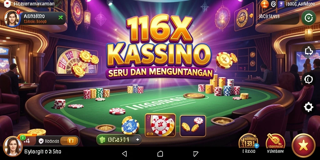 Screenshot menampilkan gameplay menarik dari aplikasi 116X Kasino.