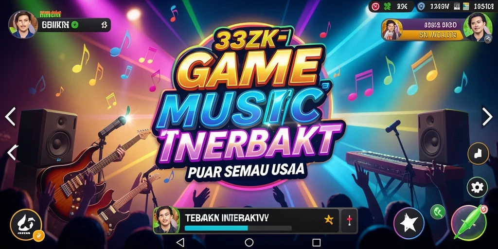 Screenshot menampilkan gameplay interaktif dengan musik dan tantangan menarik.
