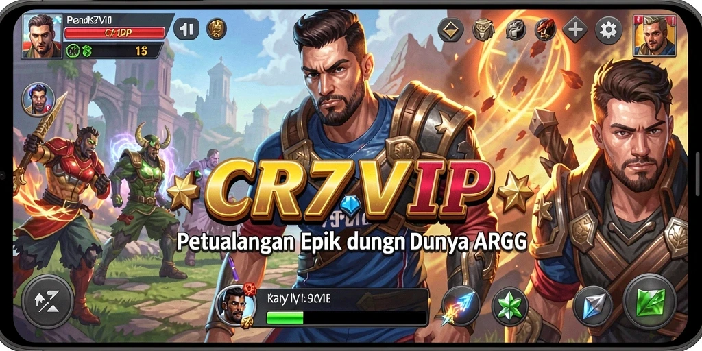Tampilan epik dari gameplay ARPG CR7VIP yang mendebarkan.