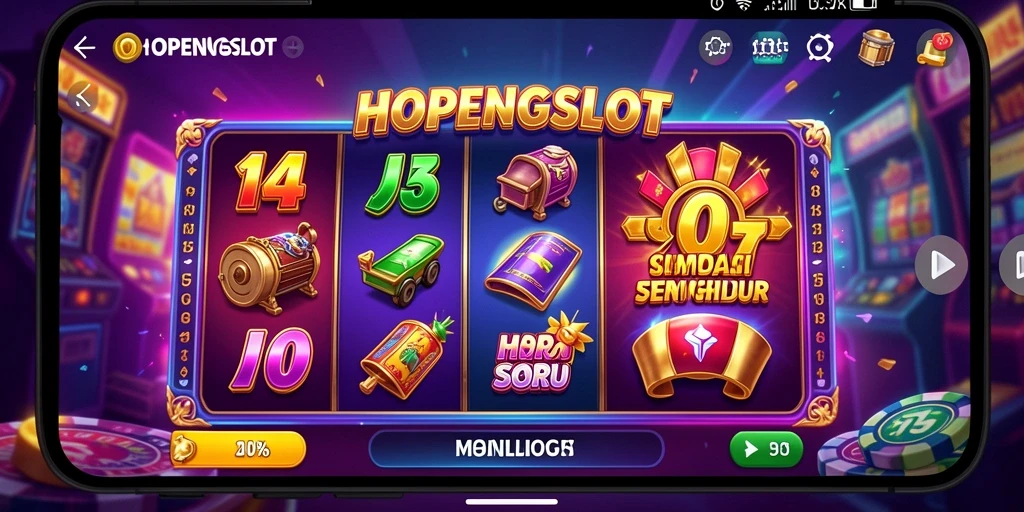Tampilan utama gameplay HOPENGSLOT yang mengasyikkan dan penuh warna.