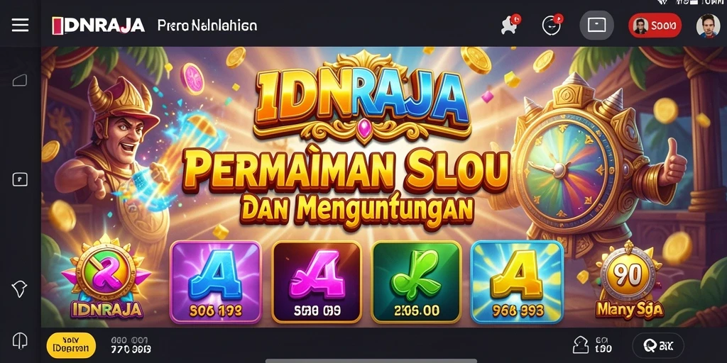 Screenshot gameplay Slot IDNRAJA yang menarik dan interaktif.