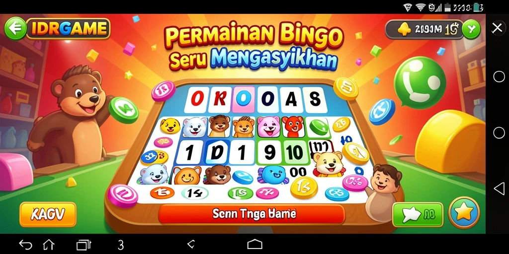 Tampilan gameplay seru dalam IDRGAME Bingo.