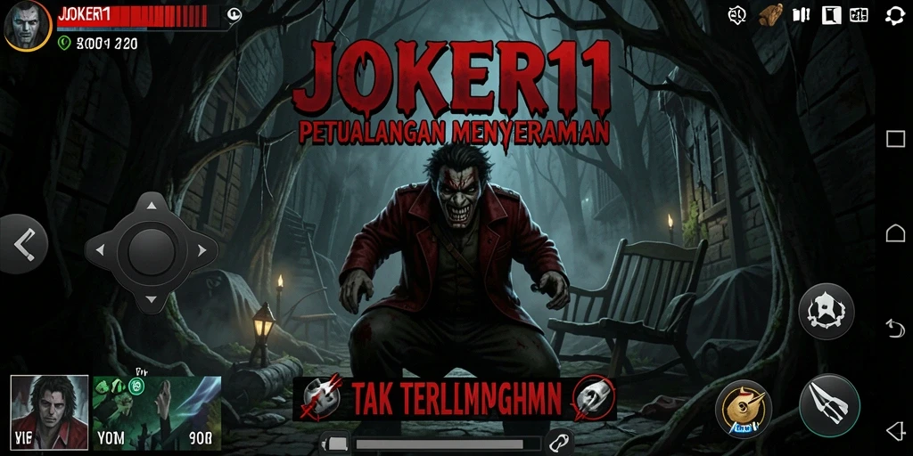 Tangkapan layar gameplay JOKER11 yang menakutkan dan mencekam.