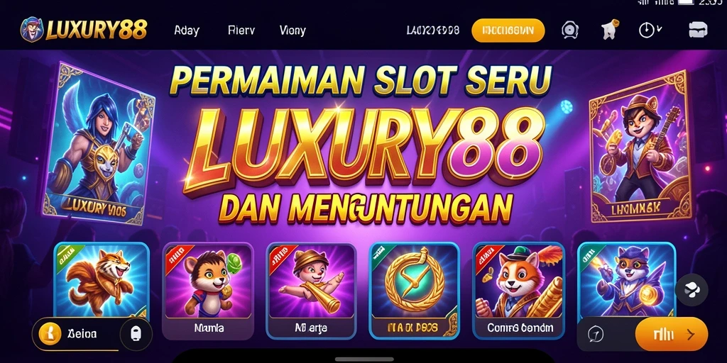 Tampilan gameplay Slot yang menarik dan seru di LUXURY88.