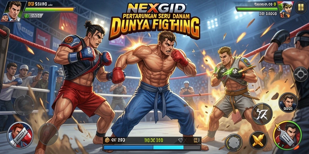 Tangkapan layar intens dari pertarungan NEXGID yang mendebarkan.