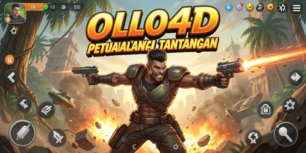 Screenshot OLLO4D menampilkan aksi mendebarkan saat pertempuran berlangsung.