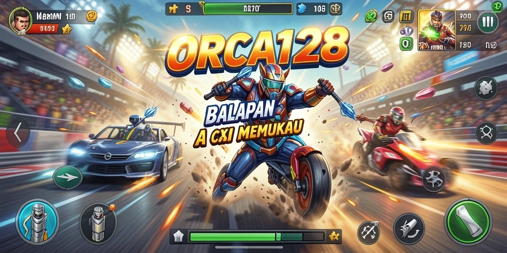 Gameplay balap seru dengan aksi memukau dan trek menantang.