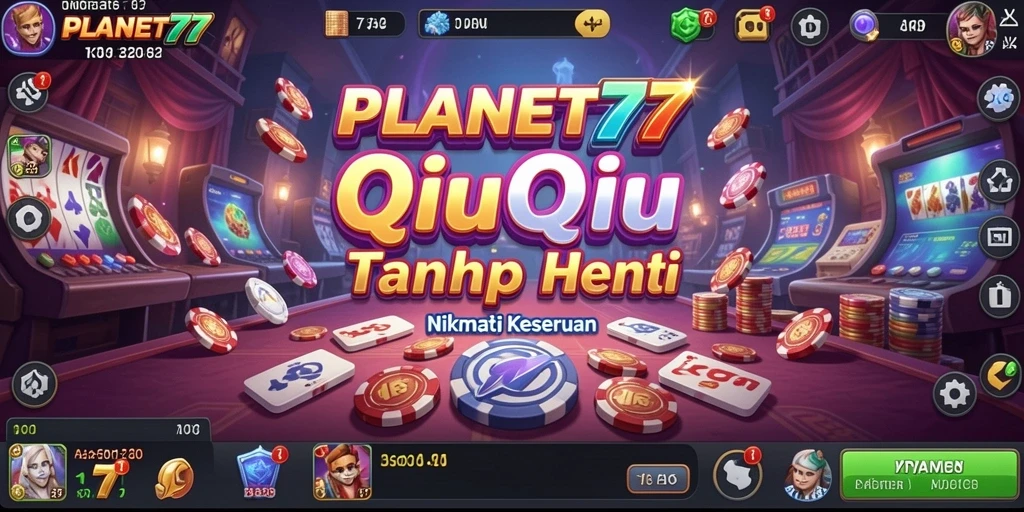 Screenshot gameplay PLANET77 yang menunjukkan intensitas permainan QiuQiu.