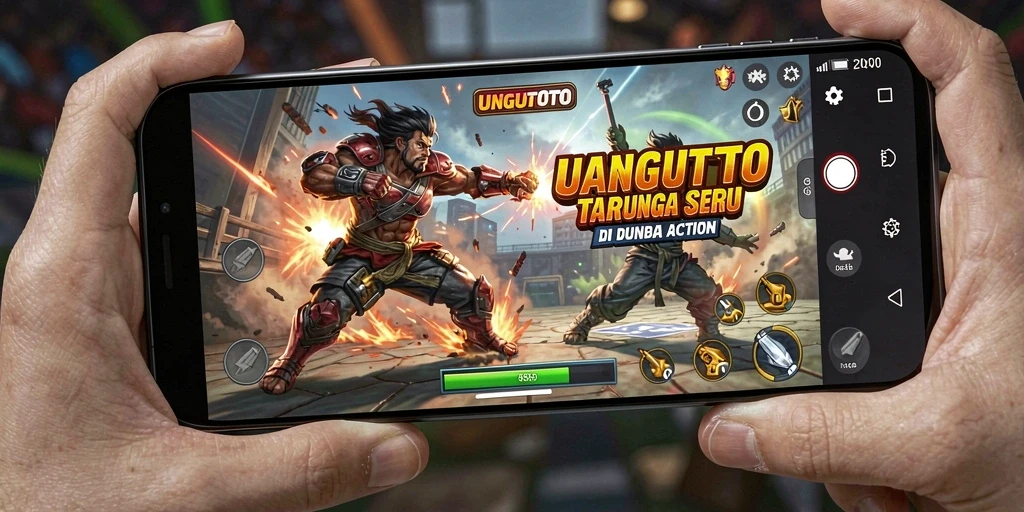 Tampilan seru gameplay UNGUTOTO dengan aksi pertarungan luar biasa.