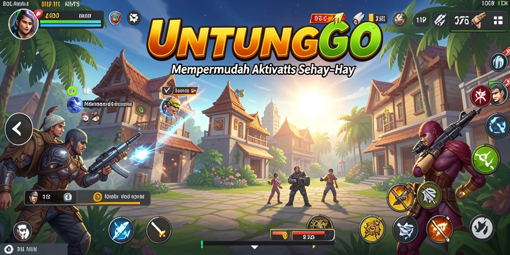 Tampilan utama aplikasi UNTUNGGO yang mengoptimalkan aktivitas pengguna.