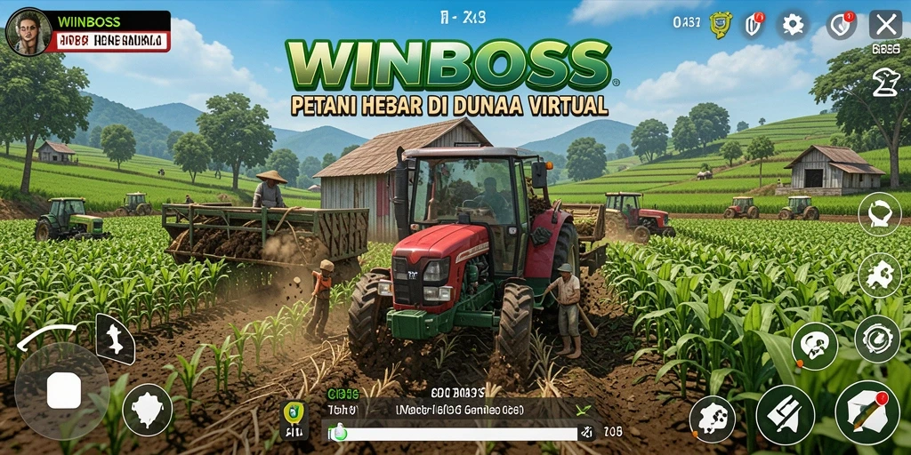 Tampilan gameplay menarik dari WINBOSS di dunia pertanian.