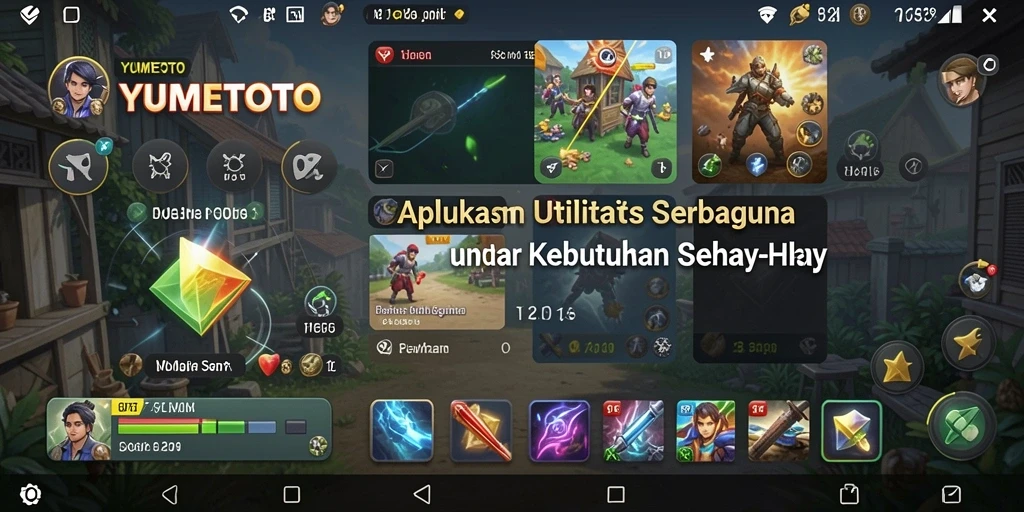Tampilan antarmuka sederhana dan intuitif YUMETOTO untuk memudahkan pengguna.